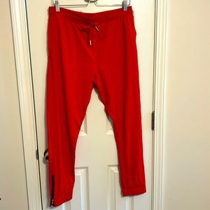 Zyia Red Everywhere Zipper Joggers